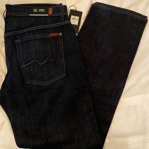 7 For All mankind Austyn Relaxed Straight Leg Dark Denim 36Wx 34L